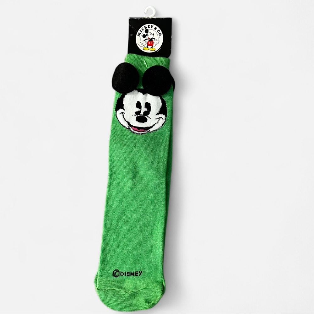 Vintage Disney Mickey Mouse Green and Black Casual Socks